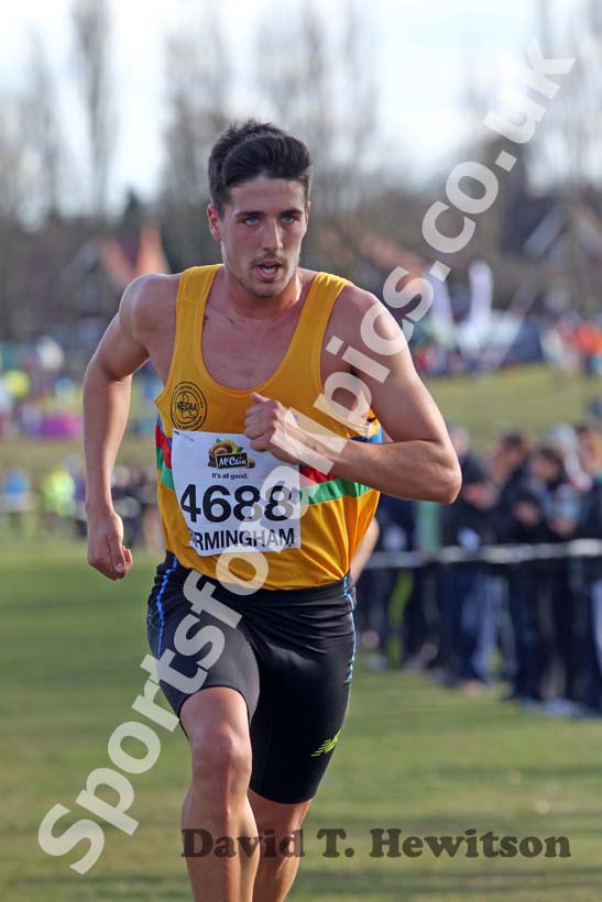 Ricky Stevenson  (North East) in the Senior Mens McCain Inter Counties Cross Country, Cofton Park, Birmingham.